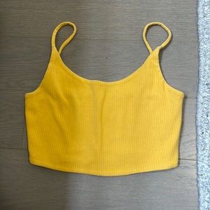 Cropped yellow tank